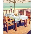 thumbnail image 2 of Spring Floral Outdoor Tablecloth - 60x60 Inch Square Dining Table Cover, Pastoral Eucalyptus Leaves Summer Botanical Waterproof Outdoor Table Cloth with Umbrella Hole & Zipper for Patio, 2 of 5