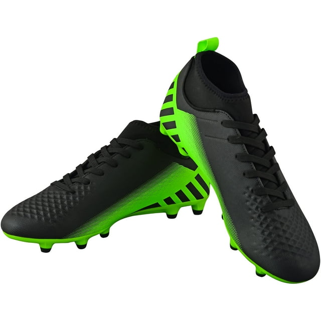 Botines de fútbol Vizari Santos FG para adultos al aire libre, negro/verde