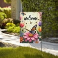 thumbnail image 4 of Welcome Spring Butterfly Garden Flag 12x18 Inch Double Sided Floral Butterfly Garden Flag Outdoor Yard House Flag Decoration Seasonal Farmhouse Decor, 4 of 8