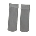 thumbnail image 2 of Opvise Winter Socks 1 Pair Unisex Winter Socks Thick Soft Plush Solid Color Mid-tube High Elasticity Anti-slip Thermal Knitted Anti-skid Floor Socks Lady Men Homewear Socks Grey, 2 of 8