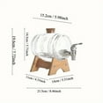 thumbnail image 4 of 1pc Thickened Transparent Glass Barrel with Tap - 33.81oz Capacity, ABS Base and Cork - Ideal for Serving Drinks at Parties and Gatherings, Party Drinks Container|Decorative Barrel|Durable, 4 of 8