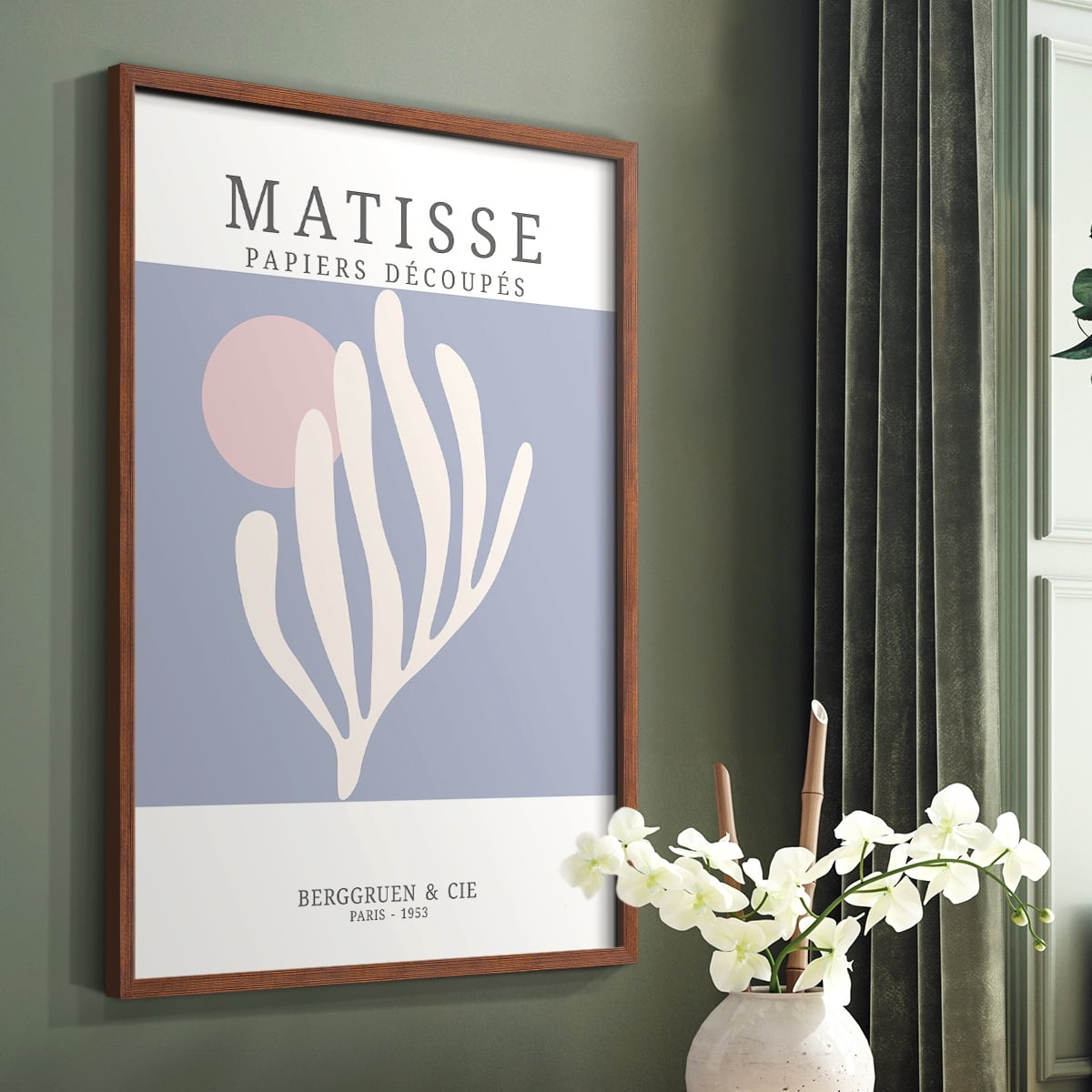 Matisse CDXXXVIII in Brown Solid Wood Framed Print No Nail Hanging