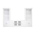 thumbnail image 5 of 128.2" W Wall Unit Entertainment Center with Bookshelves for TVs up to 80" - Modern TV Stand Media Console with Tempered Glass Cabinets and Adjustable Shelves for Living Room, 5 of 17
