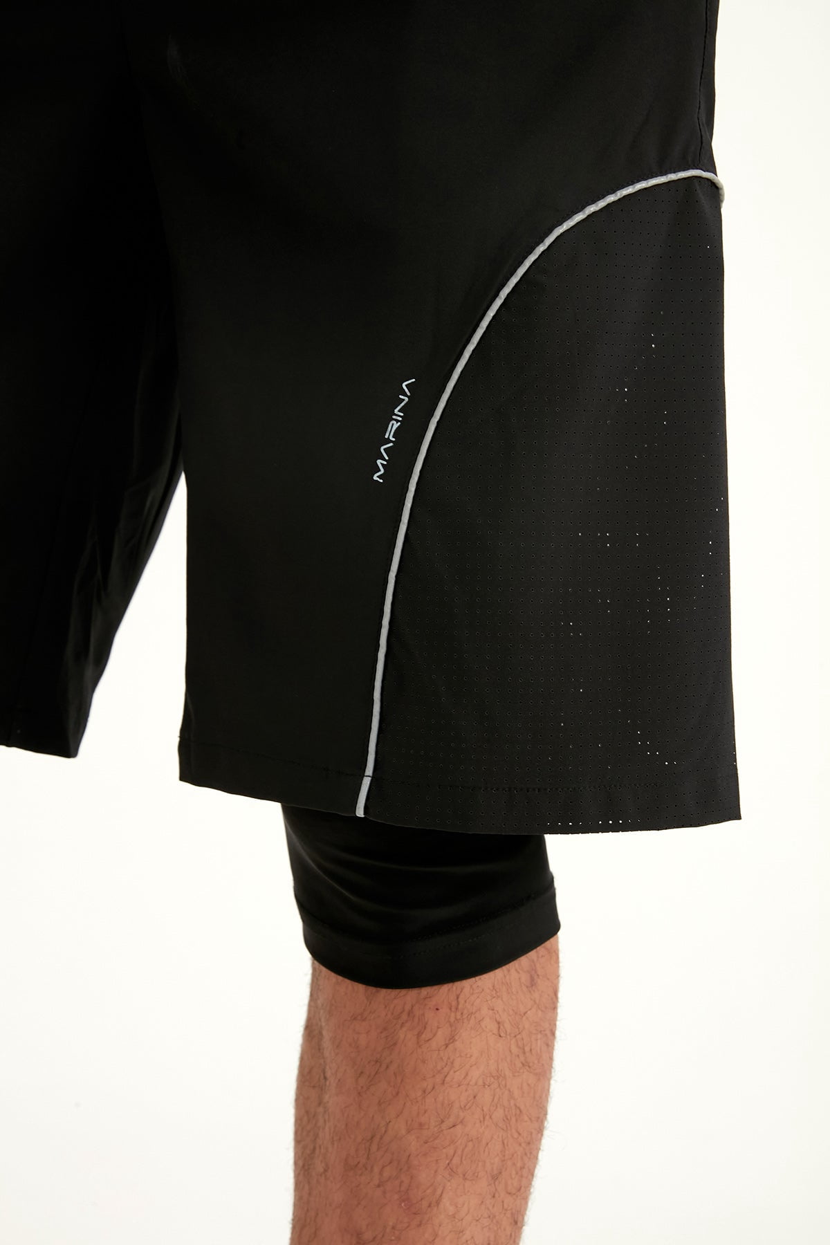 Marina Black Modest Men’S Swim Shorts - S2501-2