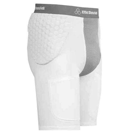 Hexpad Football Girdle - McDavid Classic 7550Y CL Youth Hexpad Hexmesh Football Girdle White/Grey Large