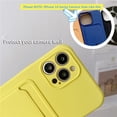 thumbnail image 3 of for iPhone 13 Case with Card Holder [Slim + Protective] Silicone Phone Case iPhone 13 Wallet for Women Men (Yellow), 3 of 12
