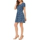 thumbnail image 4 of INSPIRAR CHIC Vestido de Promoción A-Line de Manga Corta con Cuello Cuadrado Impreso para Mujeres S Azul-Floral, 4 of 8