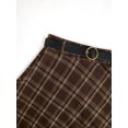 thumbnail image 3 of Women's Skirt, A-Line Flared Midi Skirt with Belt, Fitted Umbrella Bottoms for Commute and Daily Wear, 3 of 5