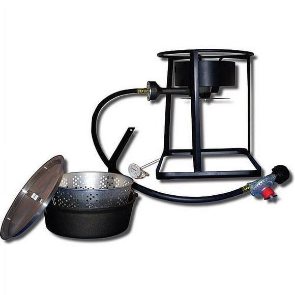 King Kooker #1650 - 16" Portable Outdoor Cooker Package with Cast Iron Dutch Oven