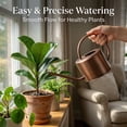 thumbnail image 2 of Metal Watering Can 1.3L. Modern Style Watering Pot with Handle and Long Spout,Brown, 2 of 10