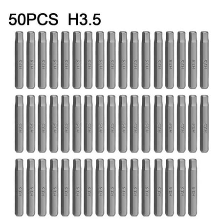 

50pcs 4mm Small Hex Shank Screwdriver Bits Set hexagon socket batch Head Tools