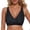 Black-2, variant on Bikini Top for Women Solid Color V Neck Push Up Padded Swimsuit Cross Strap Style Swim Tops Only(White,S)