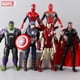 thumbnail image 2 of Figuras de acción de Marvel Avengers Alliance 4, Spiderman, Iron Man, Hulk, modelo de juguete hecho a mano, accesorios de animación, juguetes para bebés, regalos Gong Bohan LED, 2 of 2