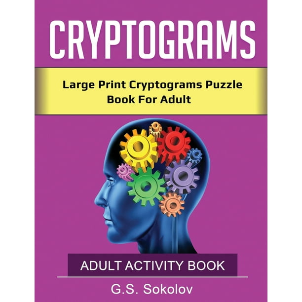 cryptograms large print cryptograms puzzle book for adult adult