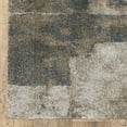 thumbnail image 3 of 8' X 11' Teal Blue Grey Tan And Beige Geometric Power Loom Stain Resistant Area Rug, 3 of 5