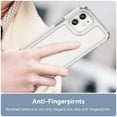 thumbnail image 4 of Dteck Case for iPhone 12, 6.1 inch, Shockproof Rubber Soft TPU Bumper Heavy Duty Acrylic Clear Hard Phone Case Cover, Clear, 4 of 8