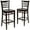 Walnut Wood Seat/Walnut Wood Frame, variant on Flash Furniture 2 Pack HERCULES Series Ladder Back Walnut Wood Restaurant Barstool
