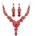 thumbnail image 2 of ATTOE European and American Fashion Multi-Color gem Bride Necklace Ear Ring Jewelry Set (Color : A), 2 of 2
