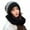 Black, variant on ievspot 1 Pcs Womens Winter Beanie Hat and Knitted Scarf Set with Pom Soft Warm Knit Skull Cap for Women