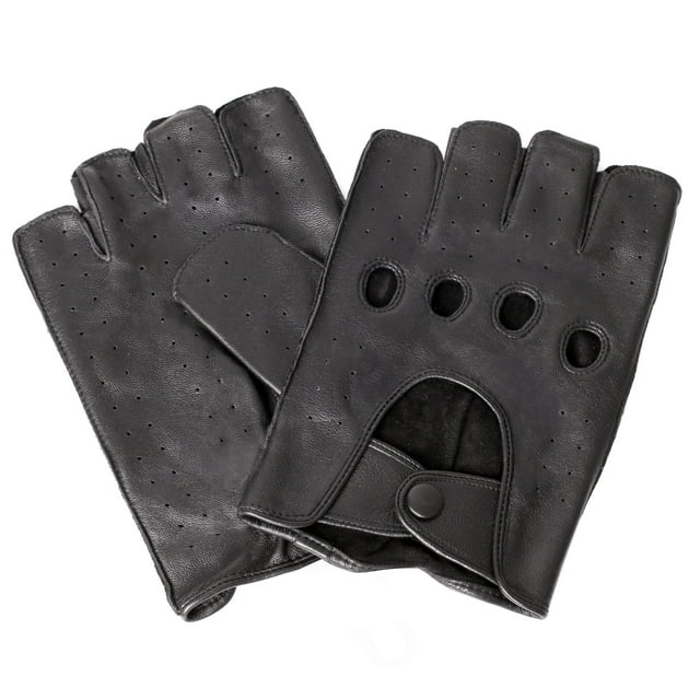 Karla Hanson Men's Leather Fingerless Driving Gloves