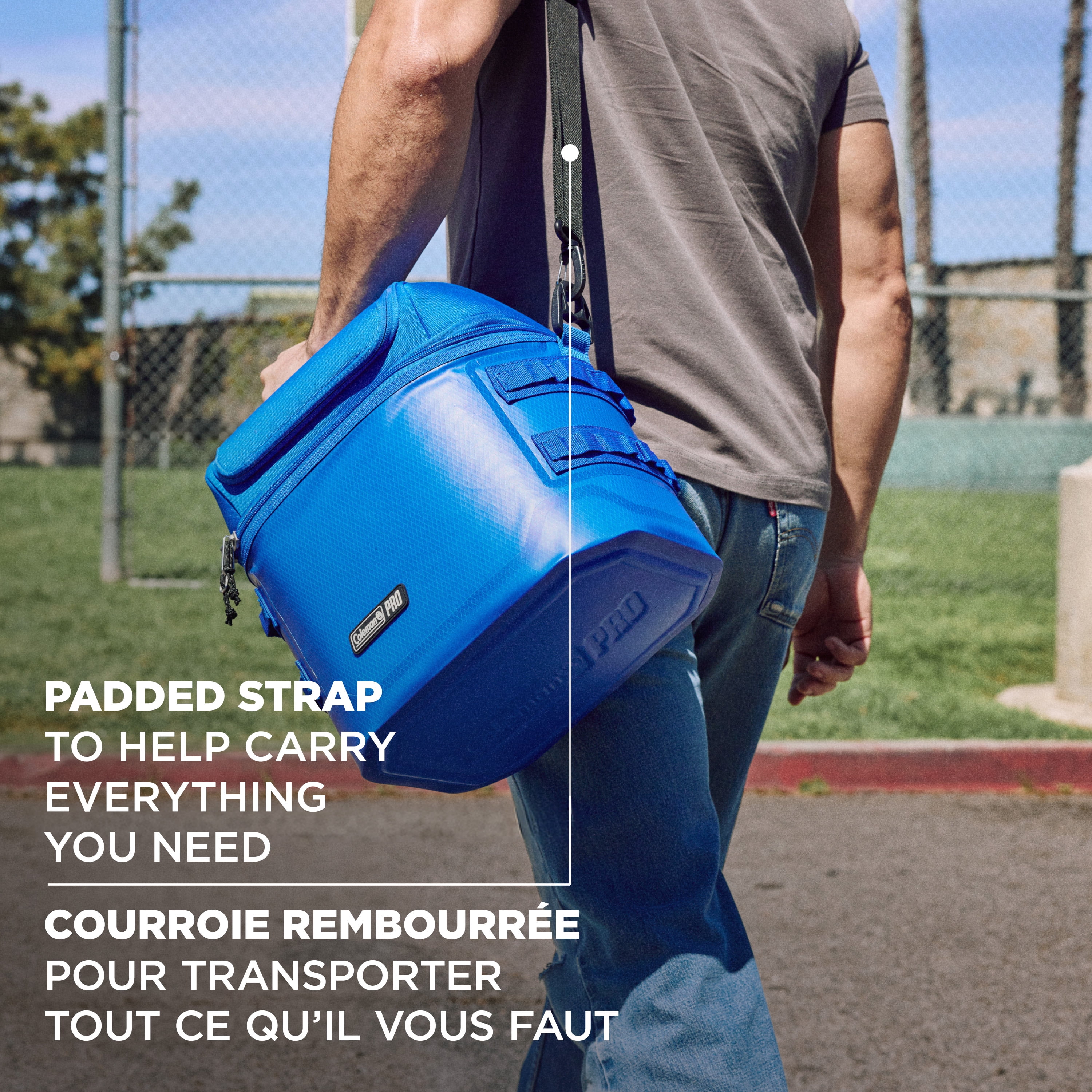 Coleman Pro Premium Soft Cooler, 24 Can (32 qt) Lunchbox with Insulated Lid & Body, Stays Cold up to 35 Hours