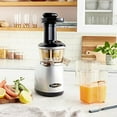 thumbnail image 5 of Omega VRT350 Heavy Duty Low Speed Vertical Masticating Juicer with Dual-Stage Extraction Creates Fruit and Vegetable Juice Compact Design Quiet Motor, 150-Watt, Silver, 5 of 5