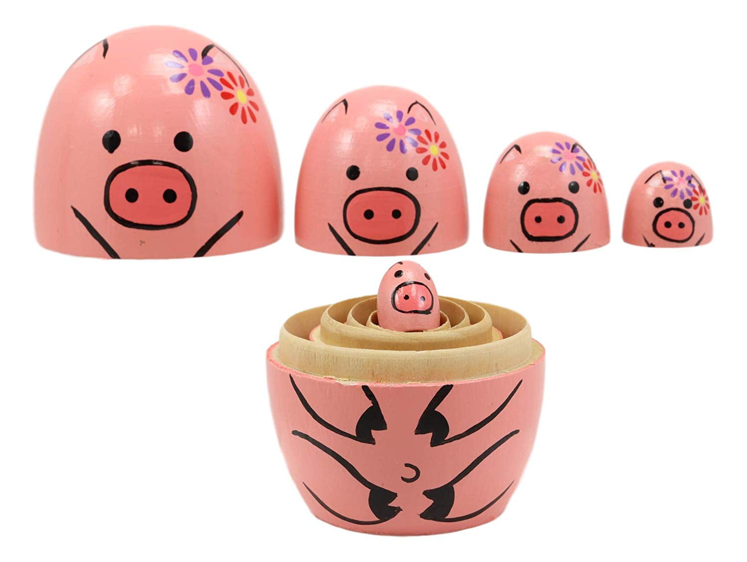 Peppa Pig Nesting Stacking Dolls Matryoshka Toys Set 7 dolls 5.3 in