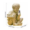 thumbnail image 3 of CNKOO A KID WITH SOLAR FIREFLIES GARDEN STATUE-GARDEN DECORATION, 3 of 7