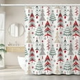 thumbnail image 4 of Christmas Digital Print Shower Curtain Watertight Mould Resistive Polyester Divider Curtain Includes Hooks Ideal For Bathroom Decor, 4 of 6