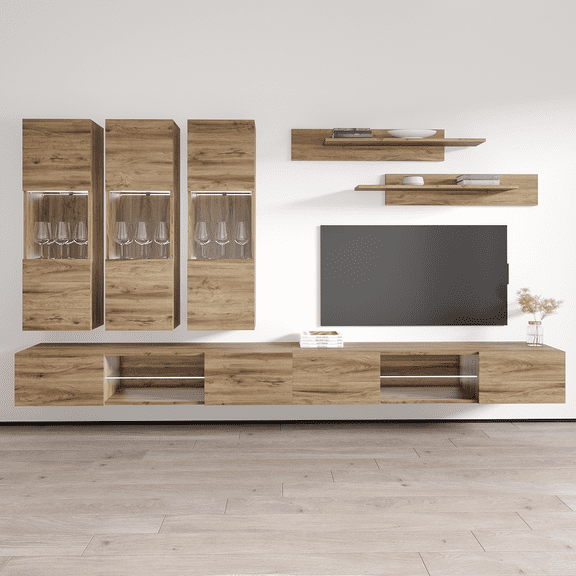 Fly E2 33TV Wall Mounted Floating Modern Entertainment Center