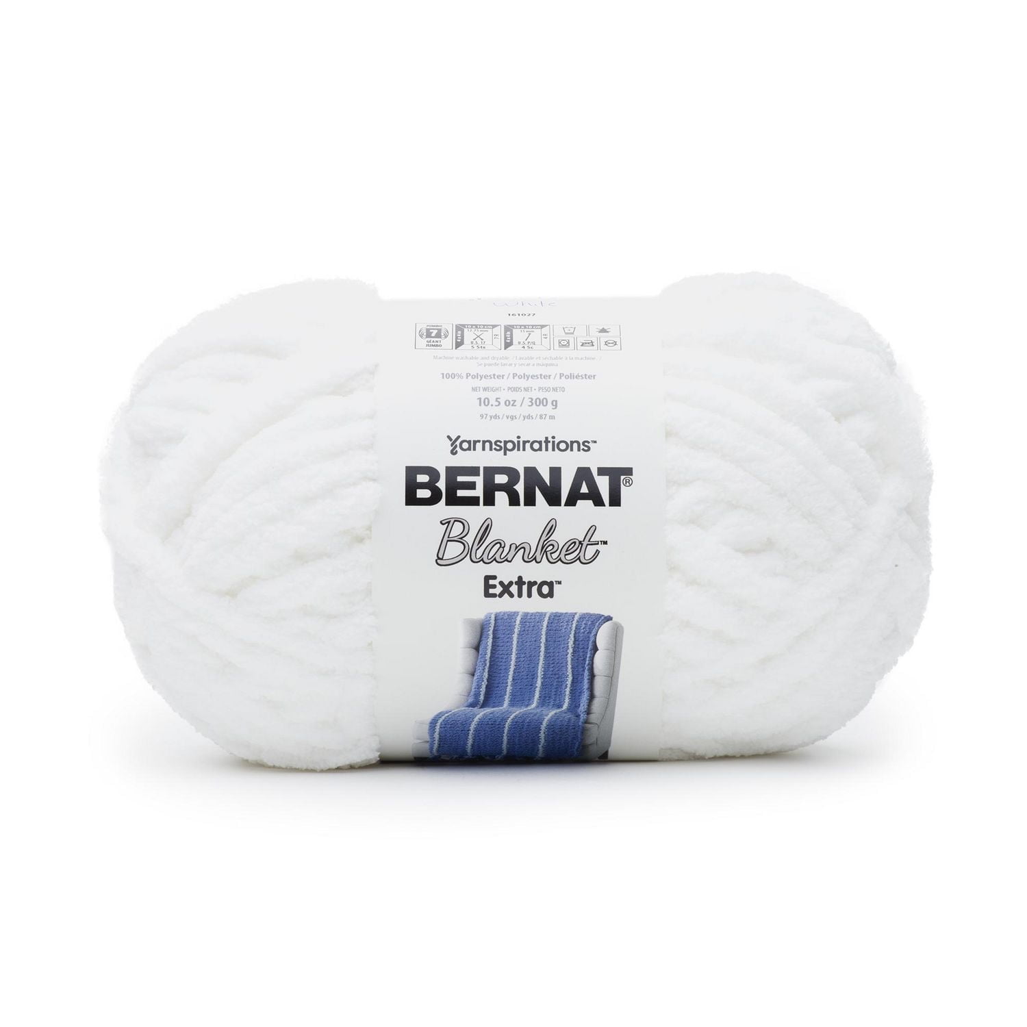 Bernat® Fil Couverture Extra™, Polyester #7 Jumbo, 10,5oz/300g, 97 Yards Fil câlin de style chenille
