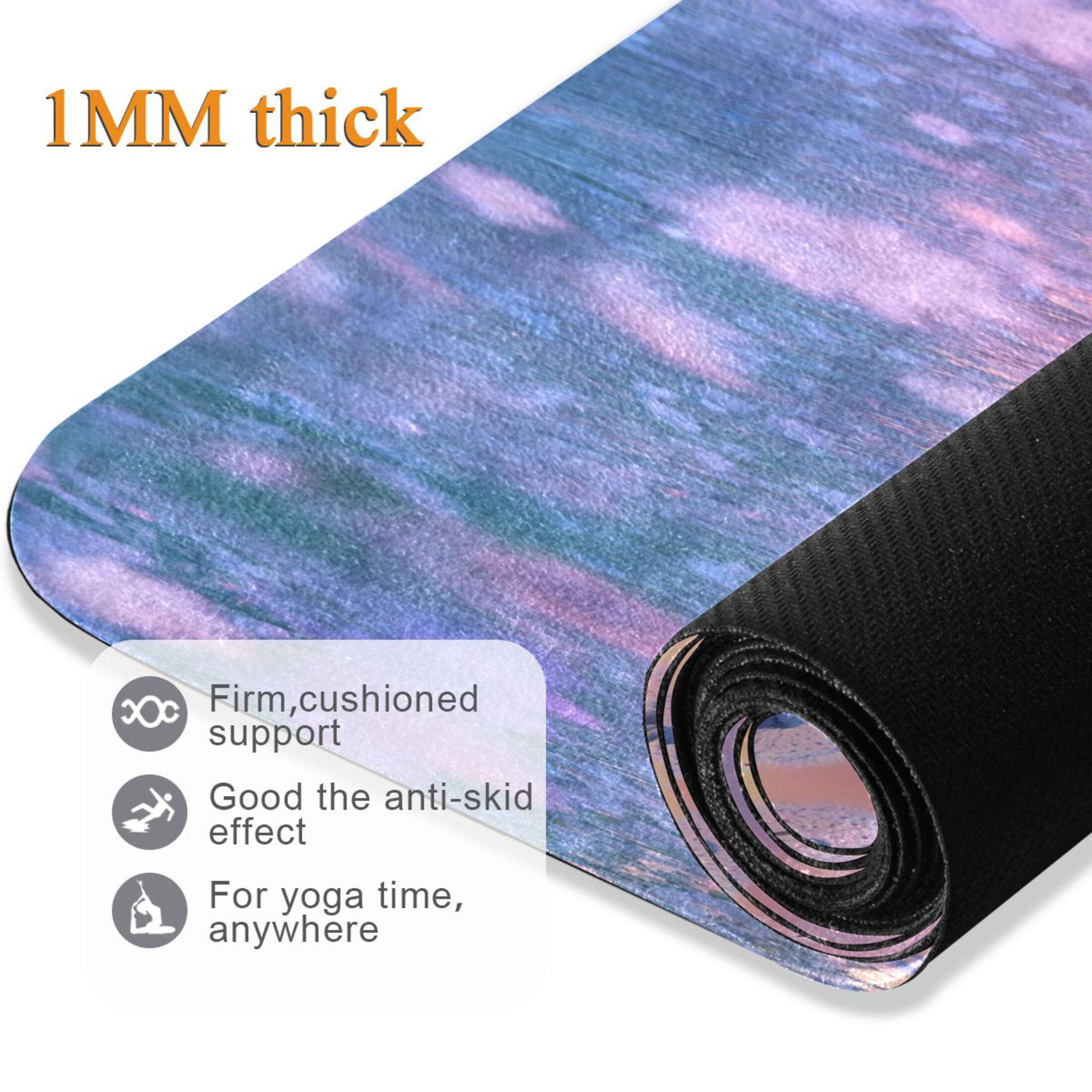 BZSMCE Yoga Mat Women Dandelions in Colorful Field Fitness Mat