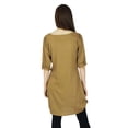 thumbnail image 5 of Phagun Designer Indian Kurta Casual Women Brown Solid Kurti Rayon Top Tunic Dress, 5 of 8