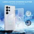 thumbnail image 5 of YINLAI Magnetic for Samsung Galaxy S25 Ultra Case,Clear Crystal Glitter Phone Case [Compatible with Mag-safe] Shockproof Sparkly Cute Women Girl Protective Case for Samsung S25 Ultra 6.7", Clear, 5 of 8