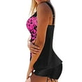 thumbnail image 2 of Women's Swimming Two Piece Tankini Sets Push up Tummy Control High Waisted Swimsuits 2 Piece Swimwear, 2 of 9