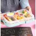 thumbnail image 1 of Children's Lunch Box Children's Nursery Lunch Box Leak-Proof Lunch Boxes 6 Compartments Suitable for Children's Schools and Adult Offices Blue, 1 of 6