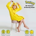 thumbnail image 3 of Bata Pokémon 3D con capucha de Pikachu, forro polar suave para niños, 3 of 5