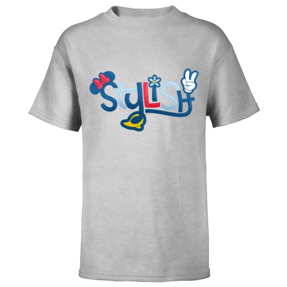 Disney Mickey and Friends Minnie Mouse Stylish - Short Sleeve T-Shirt for Kids - Customized-Athletic Heather