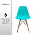 thumbnail image 4 of SET DE 2 SILLAS MINIMALISTAS COLOR AQUA, 4 of 6