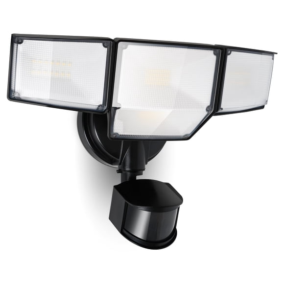 Luz LED de seguridad LUTEC 80W 9000LM con sensor de movimiento IP65