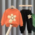 thumbnail image 2 of Paguaki Toddler Baby Girl Clothes Fall Winter Outfits Floral Print Long Sleeve Sweatshirt Pant Sets, 2 of 4