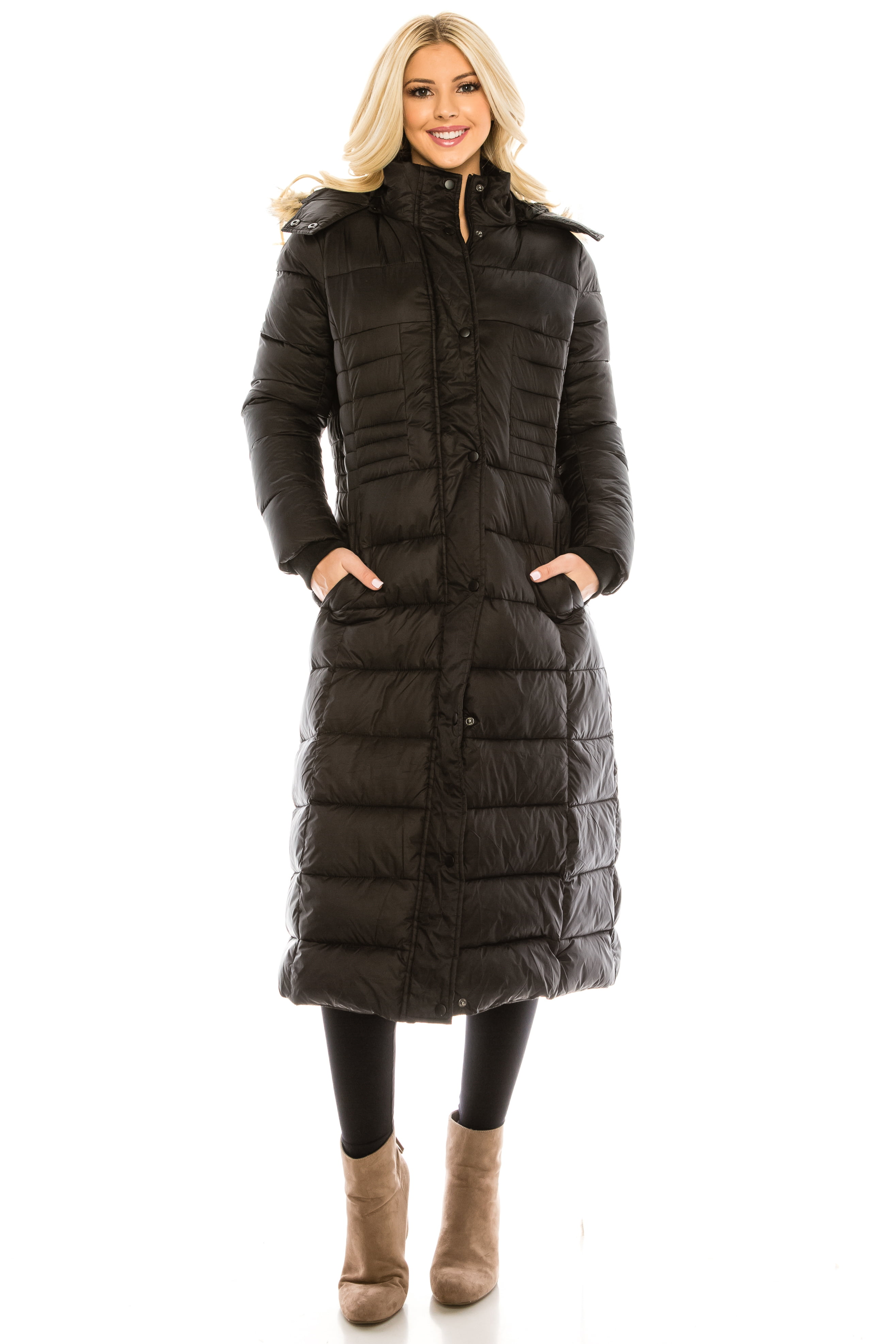 floor length padded coat