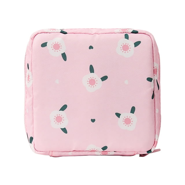 Girls Women Storage Bag Data Cables Makeup Feminine Hygiene Sanitary Pad Pouch