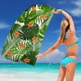 thumbnail image 5 of dinapents Summer Leaves Beach Towel 75x150cm Microfiber - Oversized Sand-Resistant Multipurpose Towel for Yoga, Travel & Outdoor Activities, 5 of 6