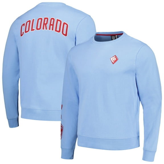 Men's Light Blue Colorado Rapids Outline Pullover Sweatshirt