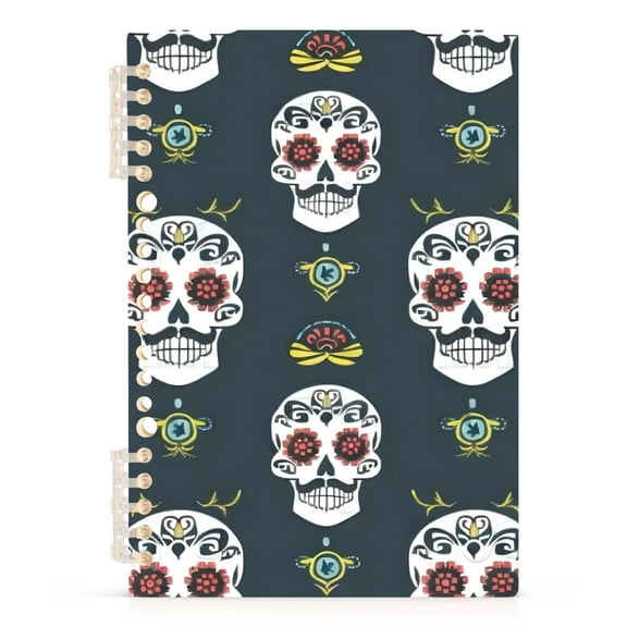 Funny Cool Skull Spiral Notebooks 60 Sheets 120 Pages A5 Journal Notepad 8.3x5.7 Inch Thick Adjustable College Ruled Paper
