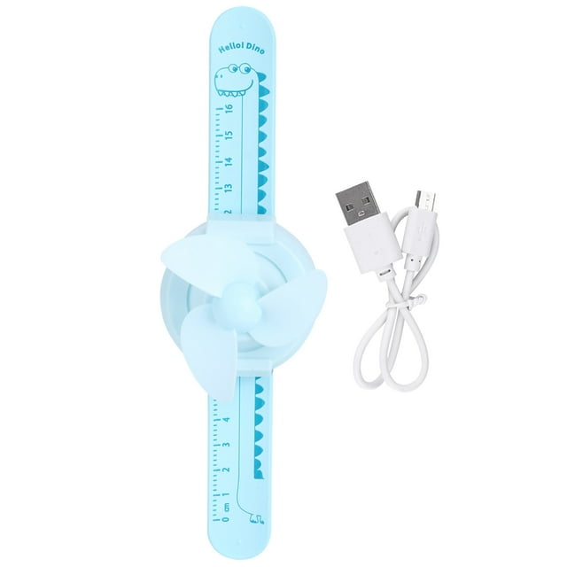 Suministros para el hogar, reloj de dibujos animados innovador y compacto ventilador portátil mini ventilador rendimiento sólido Jadeshay A