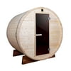 ALEKO Outdoor and Indoor White Pine Barrel Sauna, 4.5 kW Harvia KIP Heater, 5 Person