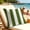 Green #2, variant on Outdoor Waterproof Pillow Cover 18x18 Inch Geometric Stripe Pattern Decorative Cushion Case for Sofa Chair Patio - Nylon Spandex Fabric, Easy Clean, 1 Pack