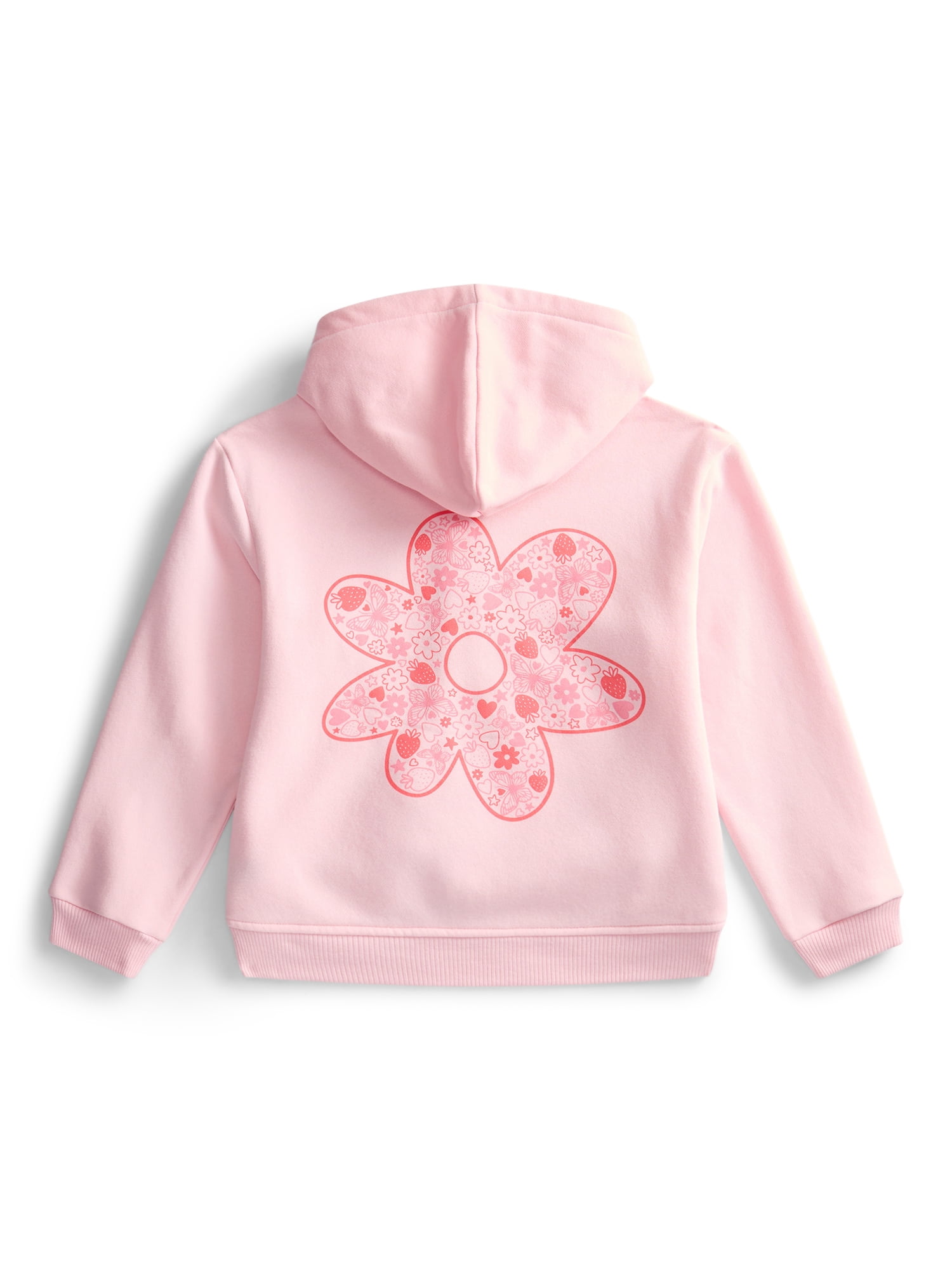 Wonder Nation Girls Graphic Zip Hoodie, Sizes 4-10